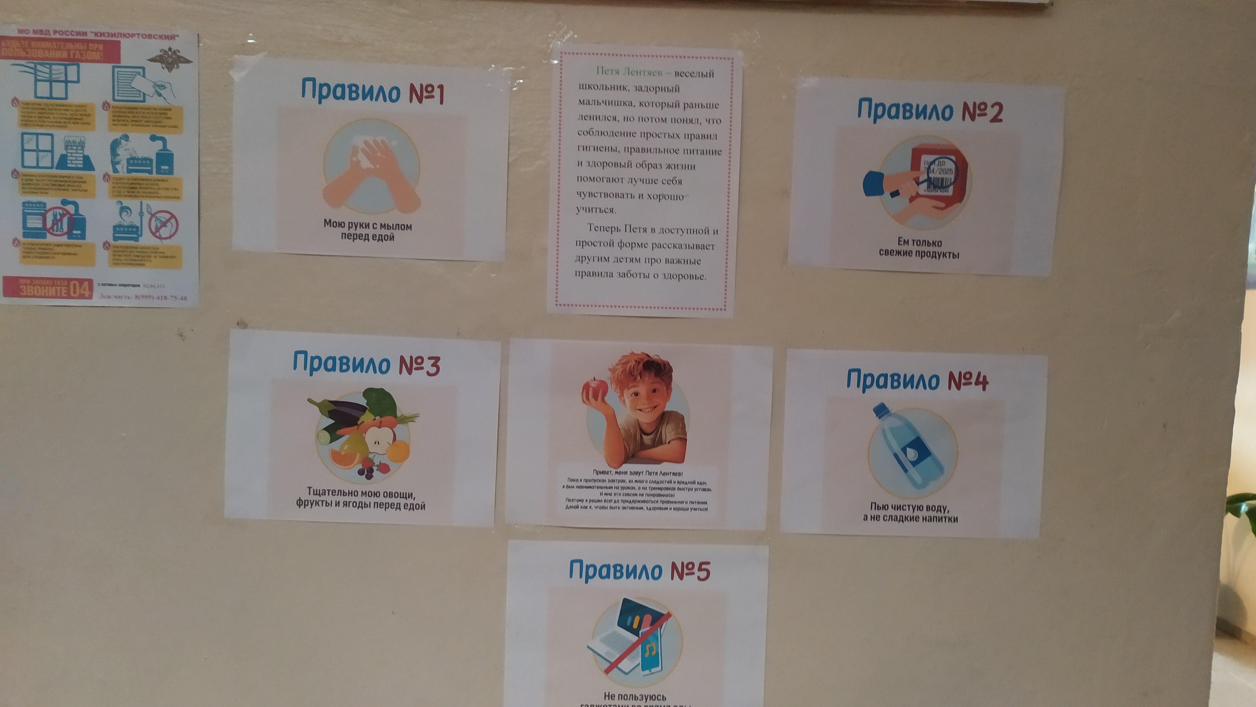 Санитарный щит. Здоровое питание.